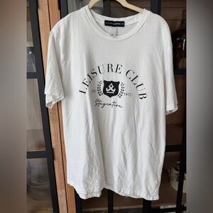 Leisure Club Graphic tee short sleeves crewneck sporty rich cotton tshirt